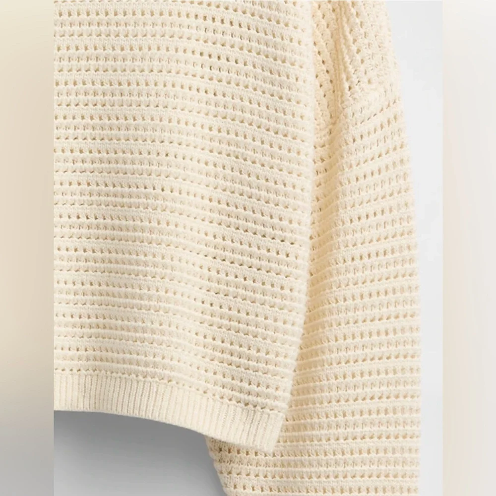 Gap Crochet Boatneck Crop Sweater - Picture 4 of 4